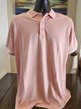 Men's Polo Shirt with piped collar and sleeves